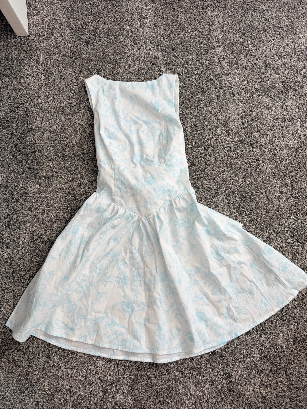 wild fable White Dress with Light Blue Floral Print